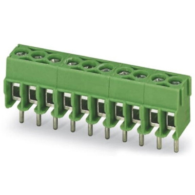 Phoenix Contact PT 1.5/ 8-3.5-H Series PCB Terminal Block, 8-Contact, 3.5mm Pitch, Through Hole Mount, 1-Row, Screw