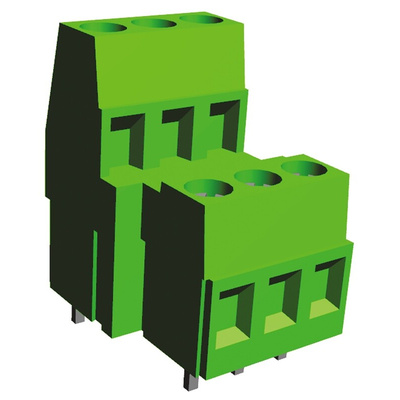 TE Connectivity Buchanan Series PCB Terminal Block, 3-Contact, 2.5mm Pitch, Through Hole Mount, 2-Row, Solder