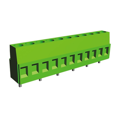 TE Connectivity Buchanan Series PCB Terminal Block, 6-Contact, 10.16mm Pitch, Through Hole Mount, 1-Row, Solder