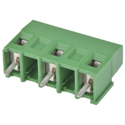 TE Connectivity Buchanan Series PCB Terminal Block, 3-Contact, 10.16mm Pitch, Through Hole Mount, 1-Row, Screw