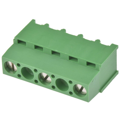 TE Connectivity Buchanan Series PCB Terminal Block, 3-Contact, 10.16mm Pitch, Through Hole Mount, 1-Row, Screw