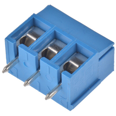 Wurth Elektronik 101 Series PCB Terminal Block, 3-Contact, 5mm Pitch, Through Hole Mount, 1-Row, Solder Termination