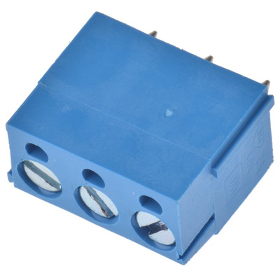 Wurth Elektronik 101 Series PCB Terminal Block, 3-Contact, 5mm Pitch, Through Hole Mount, 1-Row, Solder Termination