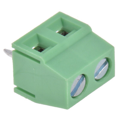Wurth Elektronik 213 Series PCB Terminal Block, 2-Contact, 5mm Pitch, Through Hole Mount, 1-Row, Solder Termination