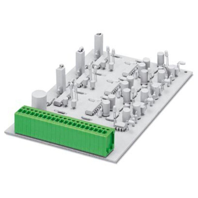 Phoenix Contact FRONT 1.5-V-3.81- 3 Series PCB Terminal Block, 3-Contact, 3.81mm Pitch, Through Hole Mount, Screw