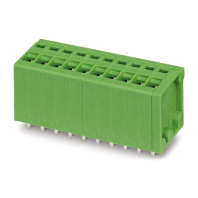 Phoenix Contact ZFKDSA 1-V-3.81- 5 Series PCB Terminal Block, 5-Contact, 3.81mm Pitch, Through Hole Mount, Spring Cage