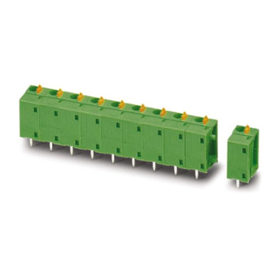 Phoenix Contact FFKDSA1/V2-7.62- 3 Series PCB Terminal Block, 3-Contact, 7.62mm Pitch, Through Hole Mount, Spring Cage