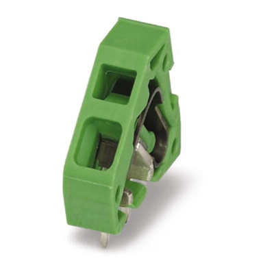 Phoenix Contact ZFKDS 2.5-5.08 L Series PCB Terminal Block, 1-Contact, 5.08mm Pitch, Through Hole Mount, Spring Cage