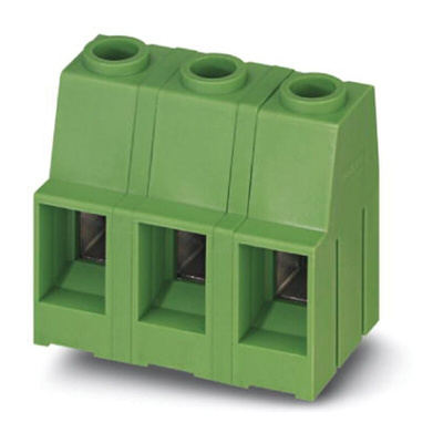 Phoenix Contact MKDSP 10HV/ 3-12.7 Series PCB Terminal Block, 3-Contact, 12.7mm Pitch, Through Hole Mount, Screw
