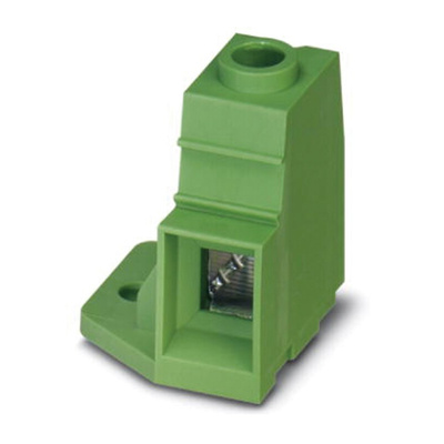 Phoenix Contact MKDSP 25/ 1-15.00-FL Series PCB Terminal Block, 1-Contact, 15mm Pitch, Through Hole Mount, Screw