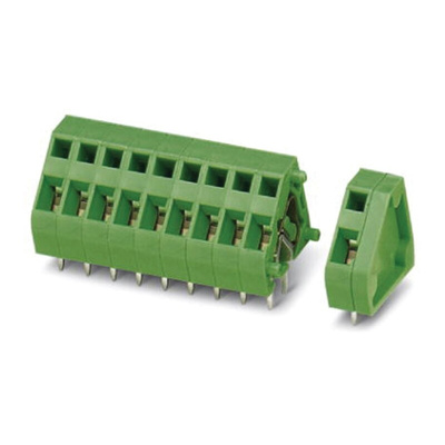 Phoenix Contact ZFKDSA 1-3.81-16 Series PCB Terminal Block, 16-Contact, 3.81mm Pitch, Through Hole Mount, Spring Cage