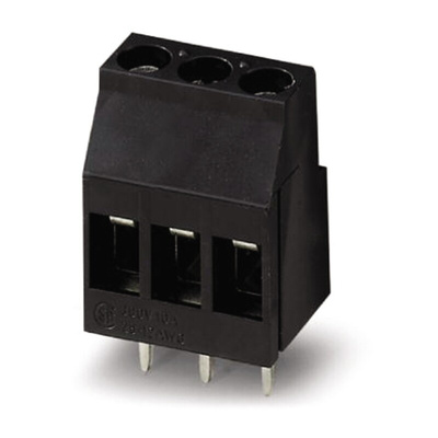Phoenix Contact MKDS 3/ 3-5.08 HT BK Series PCB Terminal Block, 3-Contact, 5.08mm Pitch, Through Hole Mount, Screw