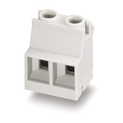 Phoenix Contact MKDSO 2.5 HV/ 2L-7.5 KMGY Series PCB Terminal Block, 2-Contact, 7.5mm Pitch, Through Hole Mount, Screw