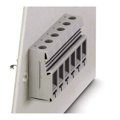 Phoenix Contact VDFK 6 GNYE Series Feed Through Terminal Block, 2-Contact, 1-Row, Screw Termination