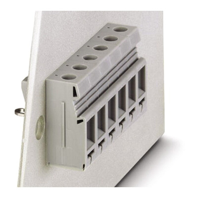 Phoenix Contact VDFK 6/K GNYE Series Feed Through Terminal Block, 2-Contact, 1-Row, Screw Termination