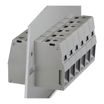 Phoenix Contact HDFK 95/Z Series Feed Through Terminal Block, 2-Contact, 1-Row, Screw Termination