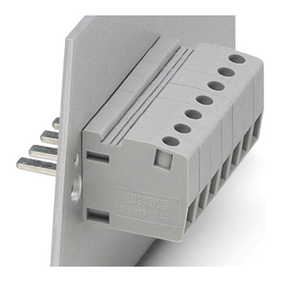 Phoenix Contact HDFK 10-VP-HV Series Feed Through Terminal Block, 2-Contact, 1-Row, Screw Termination