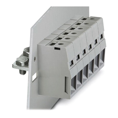 Phoenix Contact HDFK 95-VP Series Feed Through Terminal Block, 2-Contact, 1-Row, Screw Termination