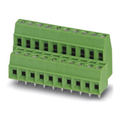 Phoenix Contact MKKDS 1/ 3-3.5 Series PCB Terminal Block, 3-Contact, 3.5mm Pitch, Through Hole Mount, Screw Termination