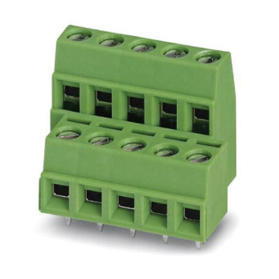 Phoenix Contact MK3DSN 1.5/ 3-5.08 Series PCB Terminal Block, 3-Contact, 5.08mm Pitch, Through Hole Mount, Screw