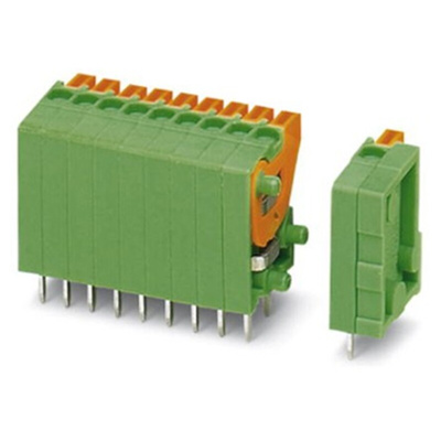 Phoenix Contact COMBICON Control Series PCB Terminal Block, 6-Contact, 2.54mm Pitch, Through Hole Mount, Solder