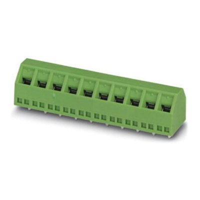 Phoenix Contact MKDSFW 1.5/12-3.5 Series PCB Terminal Block, 12-Contact, 3.5mm Pitch, Through Hole Mount, Screw