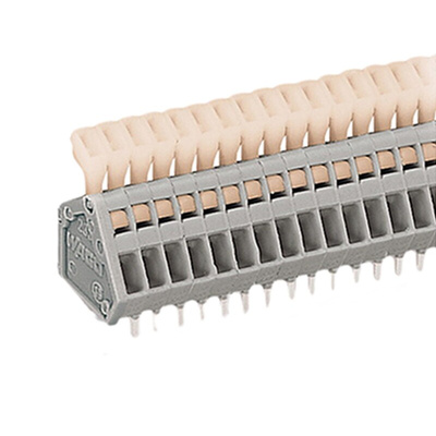 Wago PCB Terminal Block, 12-Contact, 2.5mm Pitch, Through Hole Mount, 1-Row, Solder Termination