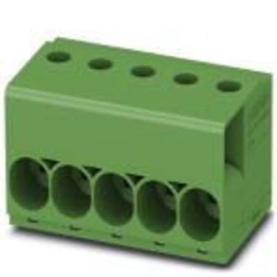 Phoenix Contact TDPT 16/ 3-SC-10.16-ZB Series PCB Terminal Block, 3-Contact, 10.16mm Pitch, Through Hole Mount, 1-Row,