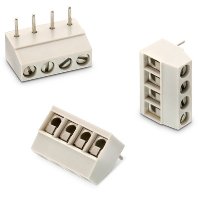 Wurth Elektronik 1367 Series PCB Terminal Block, 4-Contact, 5mm Pitch, Through Hole Mount, 1-Row, Solder Termination
