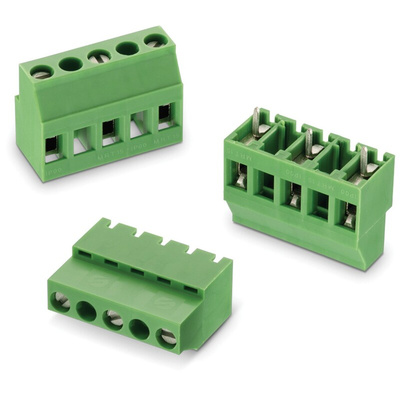 Wurth Elektronik 2448 Series PCB Terminal Block, 4-Contact, 10mm Pitch, PCB Mount, 1-Row, Solder Termination