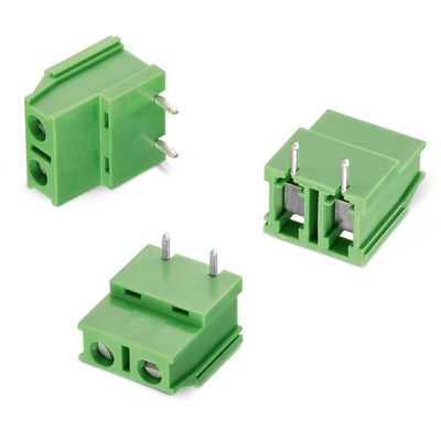 Wurth Elektronik 2539 Series PCB Terminal Block, 2-Contact, 7.5mm Pitch, Through Hole Mount, 1-Row, Solder Termination