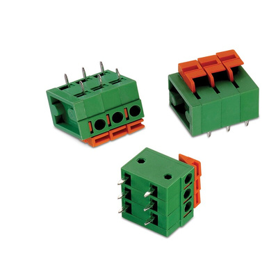 Wurth Elektronik 401B Series PCB Terminal Block, 6-Contact, 5mm Pitch, PCB Mount, 1-Row, Solder Termination