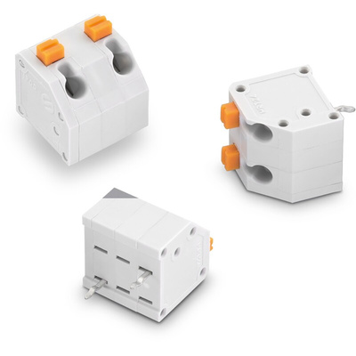 Wurth Elektronik 4124 Series PCB Terminal Block, 6-Contact, 7.62mm Pitch, Through Hole Mount, 1-Row, Solder Termination
