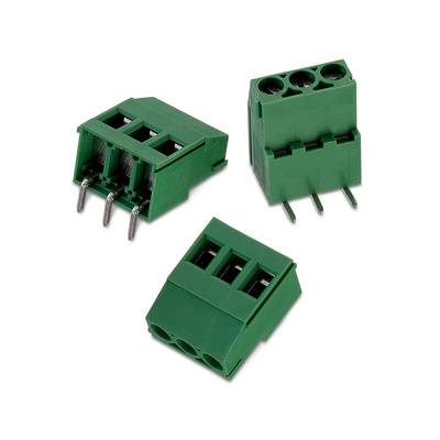 Wurth Elektronik 2157 Series PCB Terminal Block, 3-Contact, 5mm Pitch, Through Hole Mount, 1-Row, Solder Termination