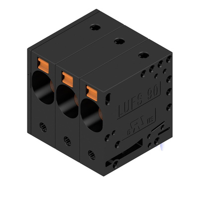 Weidmuller LU Series PCB Terminal Block, 6-Contact, 10mm Pitch, PCB Mount, 1-Row