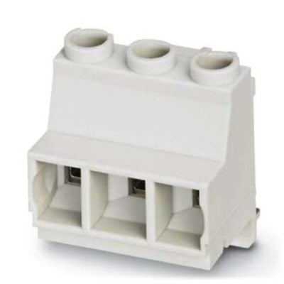 Phoenix Contact 5, 5 HV/ 3L-7, MKDSO 2 Series PCB Terminal Block, 3-Contact, 7.5mm Pitch, PCB Mount, 1-Row
