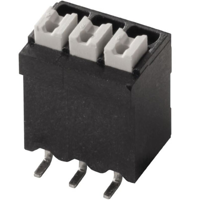 Weidmuller LSF Series PCB Terminal Block, 2-Contact, 3.5mm Pitch, Surface Mount, 1-Row