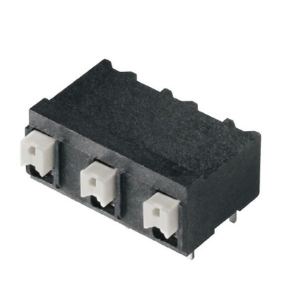 Weidmuller LSF Series PCB Terminal Block, 2-Contact, 7.62mm Pitch, Surface Mount, 1-Row