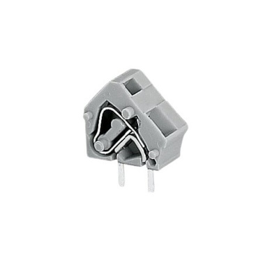Wago PCB Terminal Block, 1-Contact, 7.5/7.62mm Pitch, Through Hole Mount, 1-Row