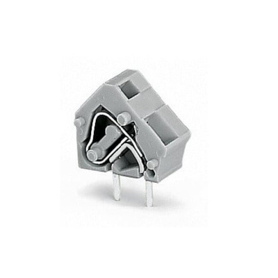 Wago PCB Terminal Block, 1-Contact, 7.5/7.62mm Pitch, Through Hole Mount, 1-Row