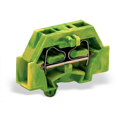 Wago Screw Compact Terminal Block, 1-Contact, Snap-In, 1-Row