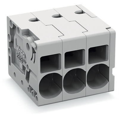 Wago PCB Terminal Block, 5-Contact, 7.5mm Pitch, Feed Through Mount, 1-Row