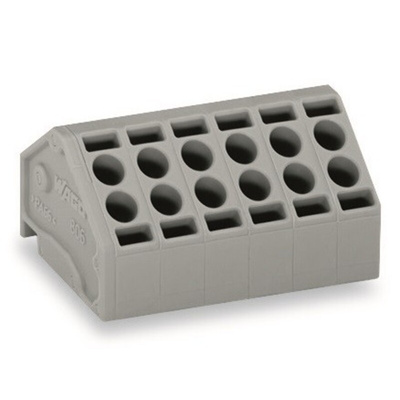 Wago PCB Terminal Block, 10-Contact, 5mm Pitch, PCB Mount, 1-Row