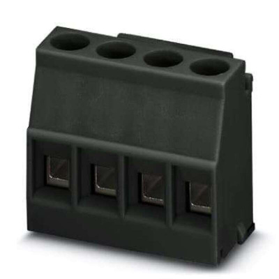 Phoenix Contact 5/ 4-L BK, MKDSO 2 Series PCB Terminal Block, 4-Contact, 5mm Pitch, 1-Row