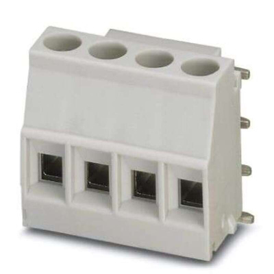 Phoenix Contact 5/ 4-R KMGY, MKDSO 2 Series PCB Terminal Block, 4-Contact, 5mm Pitch, 1-Row