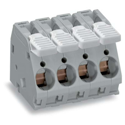 Wago 2716 Series PCB Terminal, 2-Contact, 10mm Pitch, Through Hole Mount, 1-Row, Cage Clamp Termination