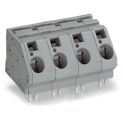 Wago 745 Series PCB Terminal Block, 2-Contact, 15mm Pitch, PCB Mount, 1-Row, Cage Clamp Termination