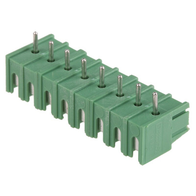 Phoenix Contact PT 2.5/ 8-5.0-V Series PCB Terminal Block, 5mm Pitch, Through Hole Mount, 1-Row, Screw Termination