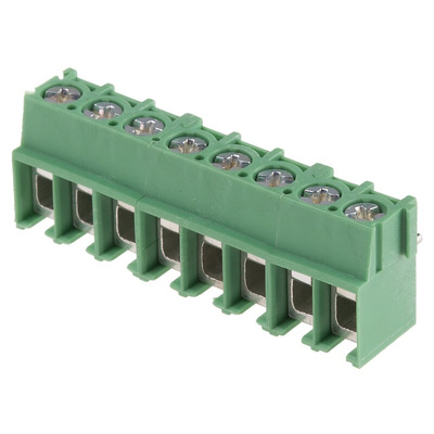 Phoenix Contact PT 2.5/ 8-5.0-V Series PCB Terminal Block, 5mm Pitch, Through Hole Mount, 1-Row, Screw Termination