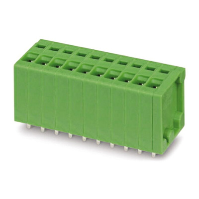 Phoenix Contact ZFKDSA 1-V-3.81- 3 Series PCB Terminal Block, 3-Contact, 3.81mm Pitch, Through Hole Mount, Spring Cage